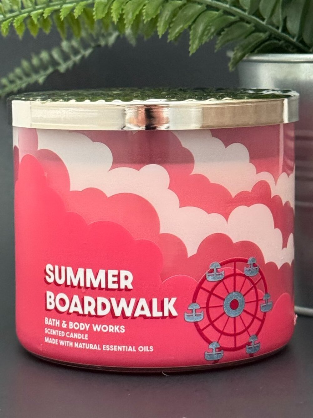 BBW Summer Boardwalk Bath & Body Works 3 Wick Candle